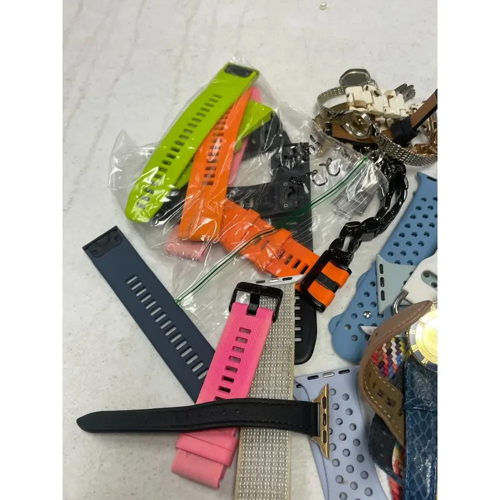 Lot Of Watch Bands Mixed Leather & Rubber Apple Watch Garmin Mixed Styles